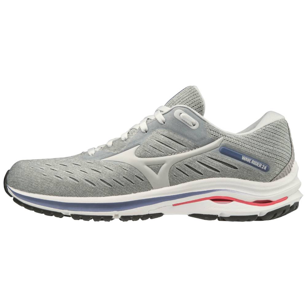 Womens Mizuno Wave Rider 24 Running Shoes Grey Philippines (USNAGF264)